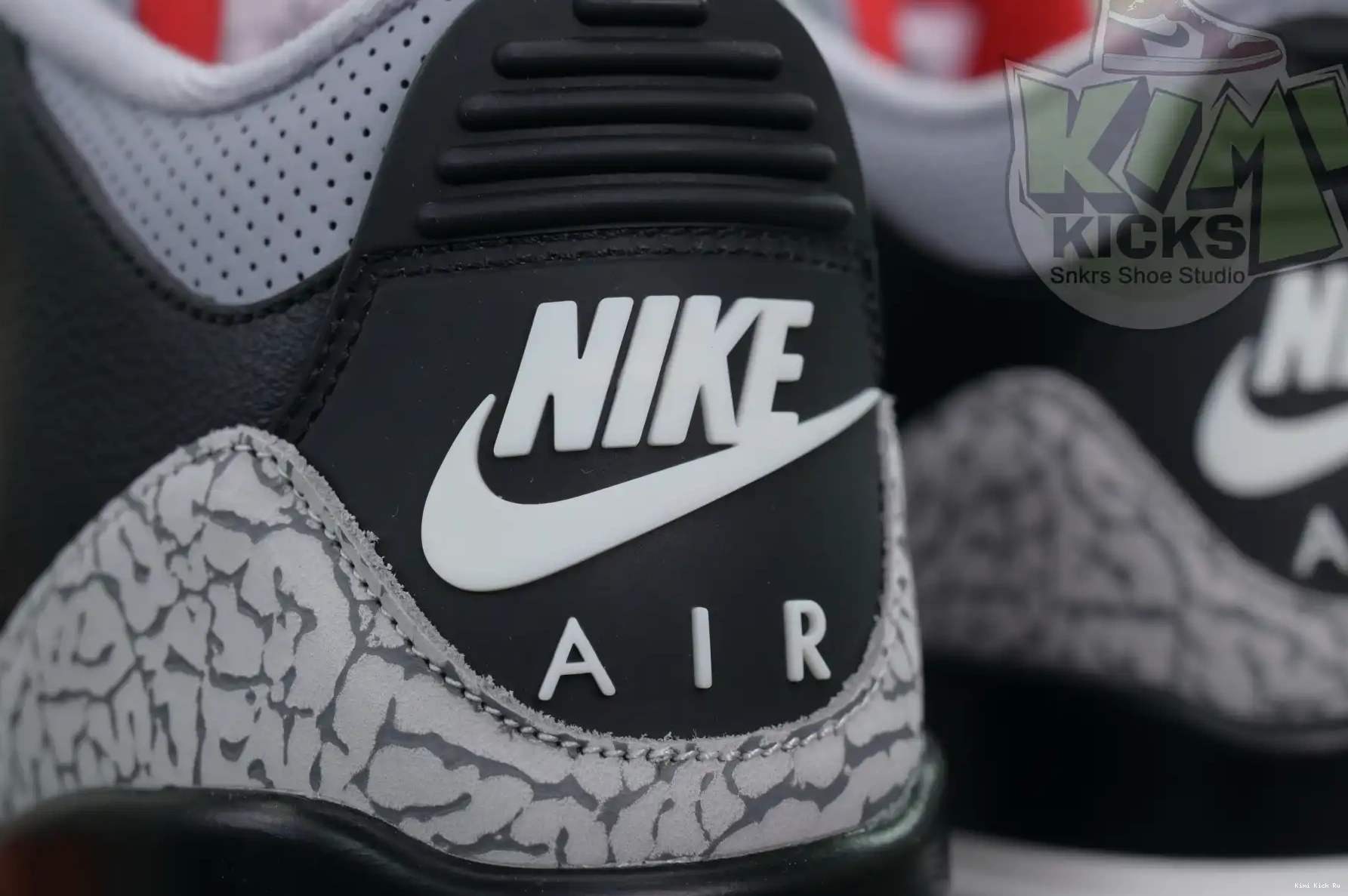 Kimikick Jordan Cement Air 3“Black Reimagined” 0824